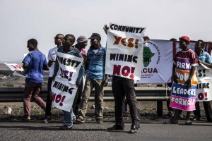 Somkhele Mine Demo - Placards - 23 September 2014 - Keran Ducasse